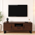 Valtrona Premium Wooden TV Unit with Modern Utility Storage