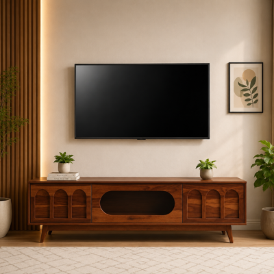 Vantora Premium Entertainment TV Unit with Drawer and Cabinet Storage