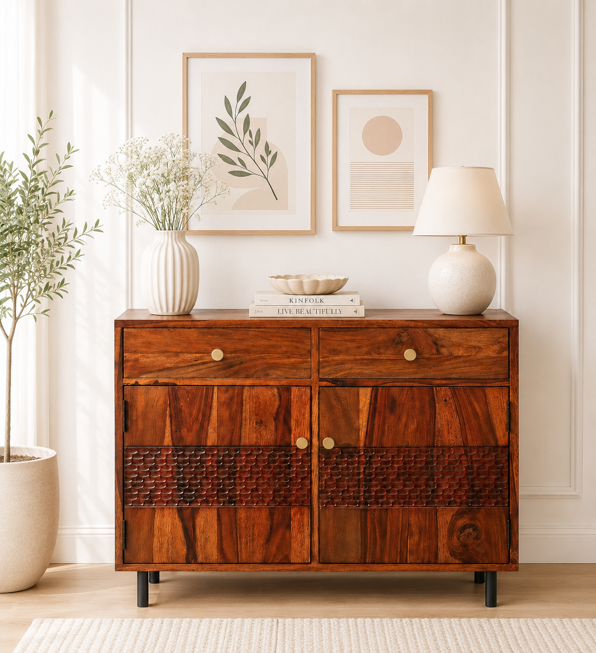 Velmont Handcrafted Solid Wood Storage Cabinet for Everyday Use (1) Velmont Handcrafted Solid Wood Storage Cabinet for Everyday Use - Image 1