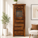Verano Premium Solid Wood Multi Storage Cabinet with Doors