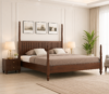 Verona Modern Sheesham Wood Platform Bed for Master Bedroom
