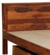 Vintira Premium Sheesham Wood Single Bed with Strong Base in Natural Shade for Home - Image 2