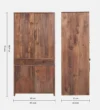 Westbury Elegant Sheesham Wood 2 Door Wardrobe with Drawer Storage - Image 3