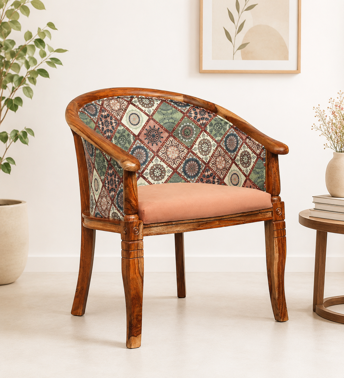 Willowcrest Solid Sheesham Wood Premium Dining Chair with Timeless Wooden Design (1) Willowcrest Solid Sheesham Wood Premium Dining Chair with Timeless Wooden Design - Image 1
