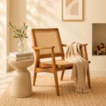 Willowford Handcrafted Wooden Dining Chair with Rich Natural Wood Grain