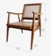 Willowford Handcrafted Wooden Dining Chair with Rich Natural Wood Grain - Image 6