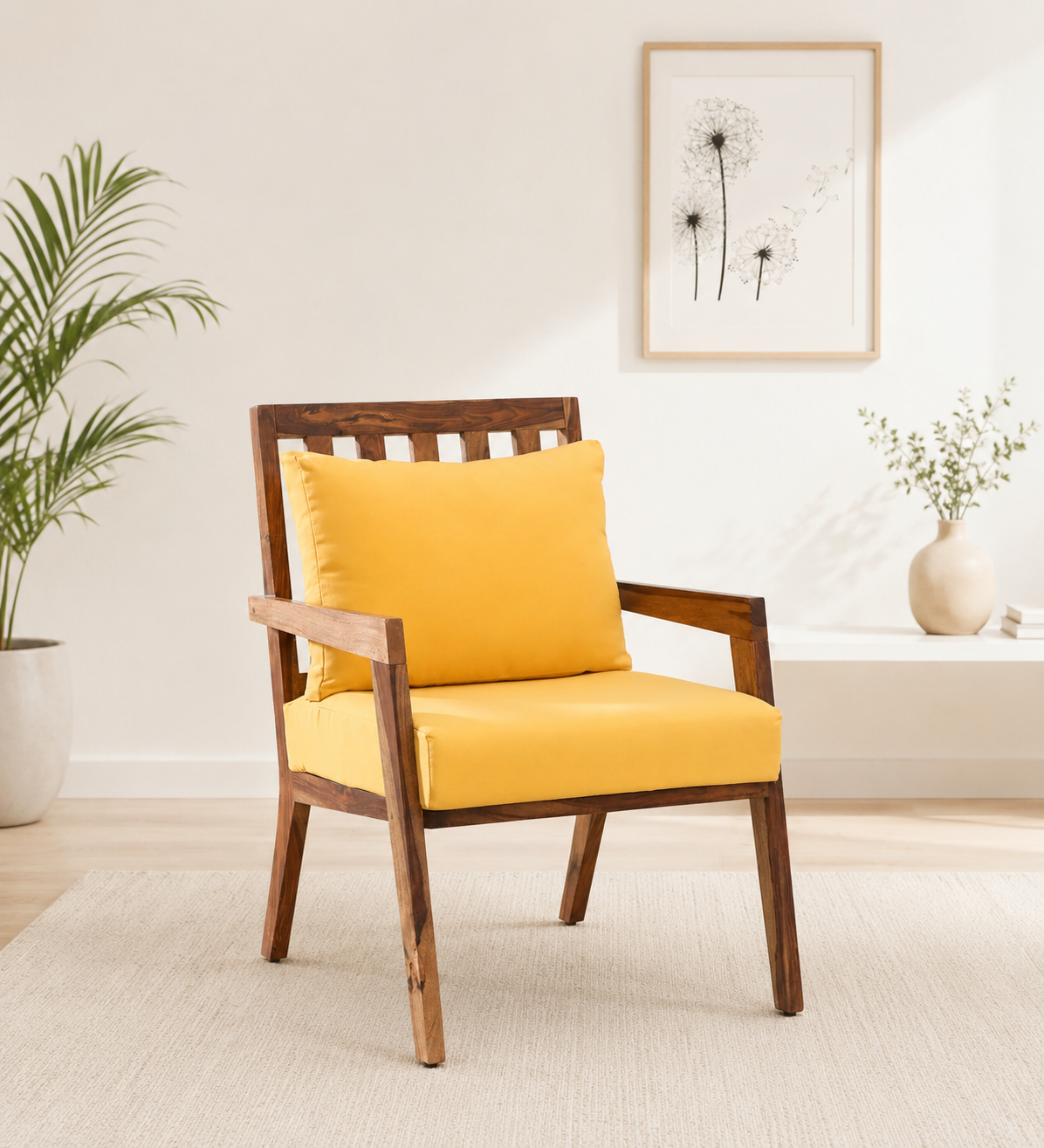 Woodshire Premium Solid Sheesham Wood Dining Chair with Durable Construction (1) Woodshire Premium Solid Sheesham Wood Dining Chair with Durable Construction - Image 1