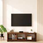 Zeravik Solid Sheesham Wood TV Console in Rich Walnut Finish