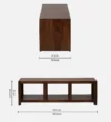 Zeravik Solid Sheesham Wood TV Console in Rich Walnut Finish - Image 6