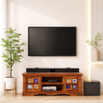 Zolvian Modern Wooden TV Cabinet with Contemporary Styling