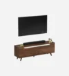 Zorella Wooden TV Console with Spacious Cabinet and Display Shelves - Image 3