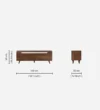 Zorella Wooden TV Console with Spacious Cabinet and Display Shelves - Image 2