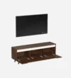 Zorella Wooden TV Console with Spacious Cabinet and Display Shelves - Image 6