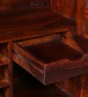 Aura Luxe Collection Bar Cabinet with LED Lighting in Deep Wenge Finish - Image 3