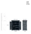 Aura Luxe Collection Bar Cabinet with LED Lighting in Deep Wenge Finish - Image 4