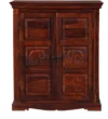 Aura Luxe Collection Bar Cabinet with LED Lighting in Deep Wenge Finish - Image 5