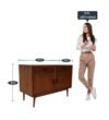 Aura Nordic Style Storage Cabinet in Wenge Finish - Image 2
