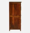 Kael Designer Bar Cabinet with Brass Handles in Wenge Finish - Image 4