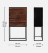 Kael Designer Storage Cabinet in Wenge Finish - Image 9
