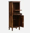 Kiro Artisan Craft Bar Cabinet with Wine Storage in Wenge Finish - Image 3
