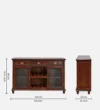 Miro Contemporary Engineered Wood Bar Cabinet in Dark Wenge Finish - Image 6