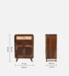 Miro Contemporary Engineered Wood Storage Cabinet in Rich Wenge Finish - Image 4