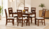 Naturo Sheesham Wood 6 Seater Dining Set In Natural Termite Resistant Finish With Bench