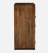 Noor Handcrafted Sheesham Wood Bar Cabinet with Mirror Panel in Wenge Finish - Image 4
