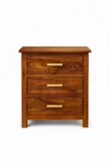 Noor Handcrafted Sheesham Wood Bedside Table in Rich Wenge Finish - Image 4