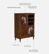 Noor Modern Multi-Utility Wooden Cabinet in Wenge Finish - Image 2
