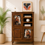 Noor Modern Multi-Utility Wooden Cabinet in Wenge Finish
