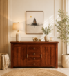 Reyo Handcrafted Solid Wood Multipurpose Cabinet in Dark Wenge Finish