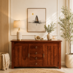 Reyo Handcrafted Solid Wood Multipurpose Cabinet in Dark Wenge Finish