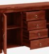 Reyo Handcrafted Solid Wood Multipurpose Cabinet in Dark Wenge Finish - Image 4