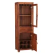 Reyo Multipurpose Bar Cabinet with Wine & Glass Storage in Wenge Finish - Image 2
