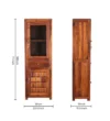 Reyo Multipurpose Bar Cabinet with Wine & Glass Storage in Wenge Finish - Image 3