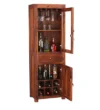 Reyo Multipurpose Bar Cabinet with Wine & Glass Storage in Wenge Finish - Image 4