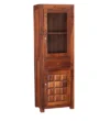 Reyo Multipurpose Bar Cabinet with Wine & Glass Storage in Wenge Finish - Image 5