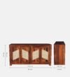 Saki Premium Solid Wood Storage Cabinet in Wenge Finish - Image 6