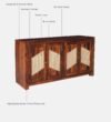 Saki Premium Solid Wood Storage Cabinet in Wenge Finish - Image 8