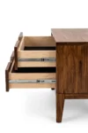 Saki Solid Wood Bedside Table with Drawer & Open Shelf in Wenge Finish - Image 4