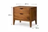 Saki Solid Wood Bedside Table with Drawer & Open Shelf in Wenge Finish - Image 7