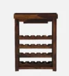 Vero Minimalist Bar Cabinet with Open Display Shelf in Wenge Finish - Image 5