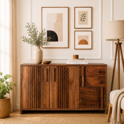 Vero Studio Craft Wooden Cabinet in Wenge Finish