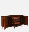 Zeno Classic Sheesham Wood Cabinet with Shelves in Wenge Finish - Image 6