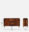 Zeno Classic Sheesham Wood Cabinet with Shelves in Wenge Finish - Image 8