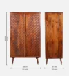 Zeno Modern Bar Cum Storage Cabinet with Glass Doors in Wenge Finish - Image 6