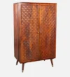 Zeno Modern Bar Cum Storage Cabinet with Glass Doors in Wenge Finish - Image 7