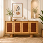 Zia Classic Wood Storage Cabinet in Wenge Finish