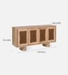 Zia Classic Wood Storage Cabinet in Wenge Finish - Image 4